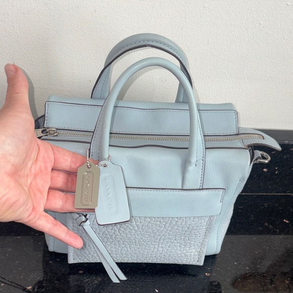 Coach BLEECKER LEATHER MINI RILEY CARRYALL (COACH F27923) 2 hangtags - Picture 3 of 7